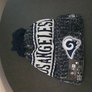 NWT Los Angeles Rams knit pom beanie hat